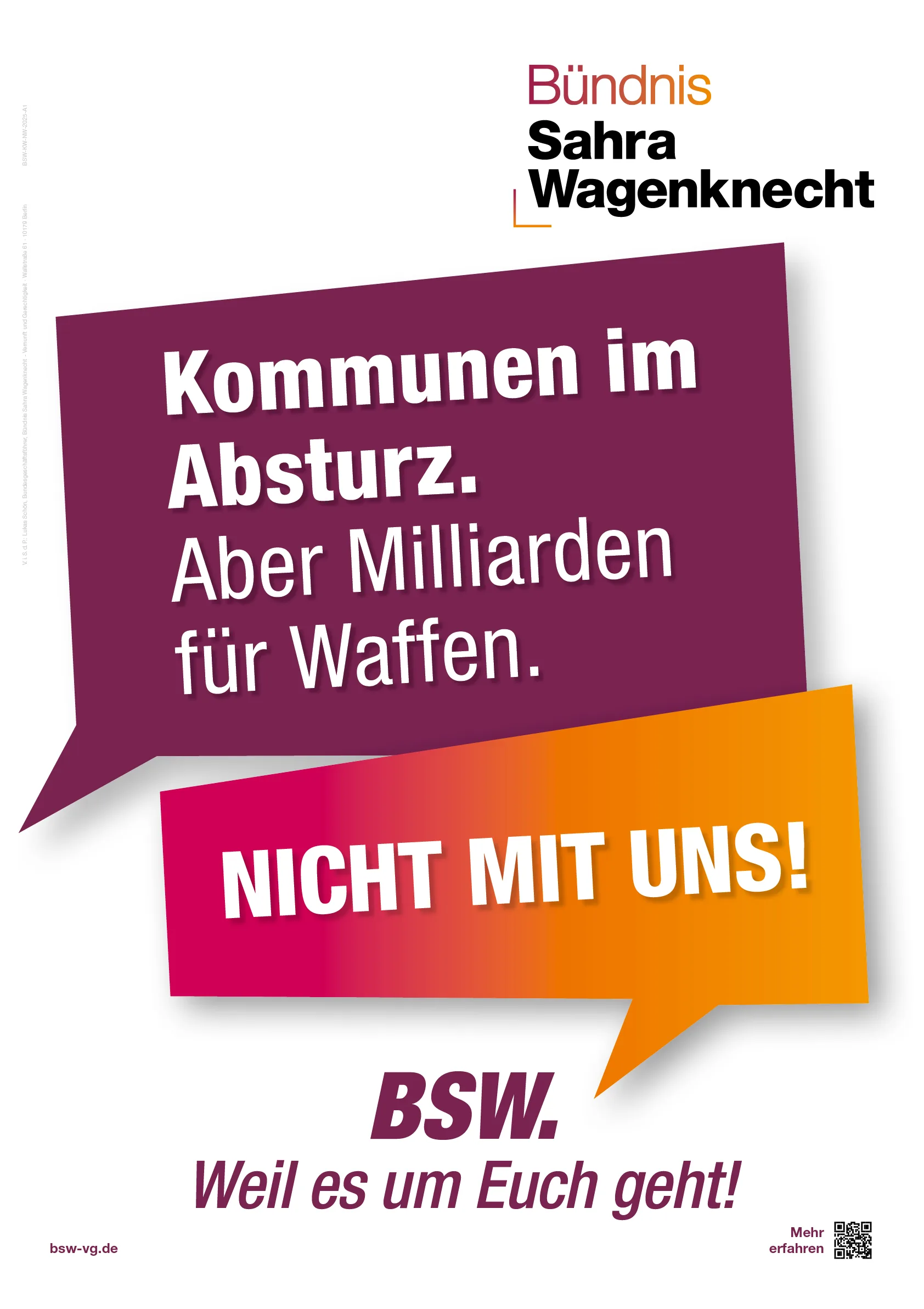 Plakat zum Thema Kommunen im Absturz