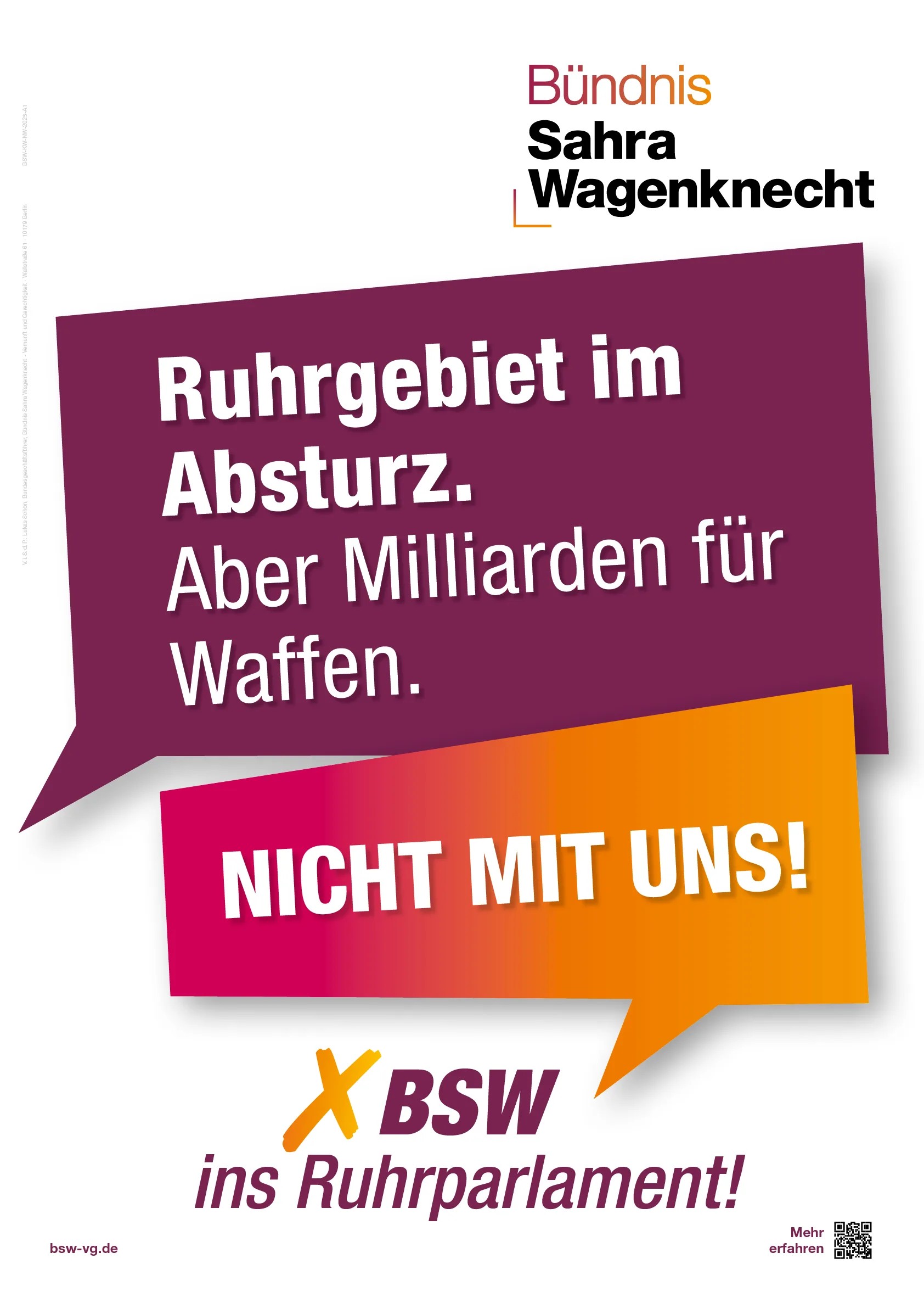 Plakat zum Thema Ruhrgebiet im Absturz