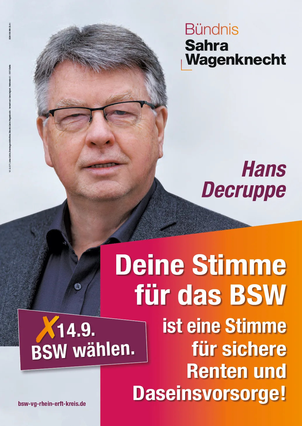Plakat Hans Decruppe zum Thema Renten