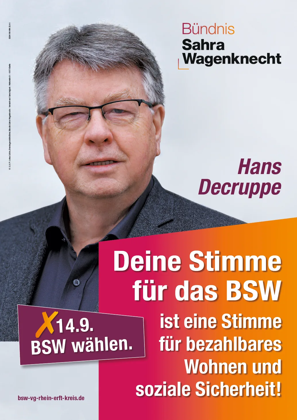 Plakat Hans Decruppe zum Thema Wohnen